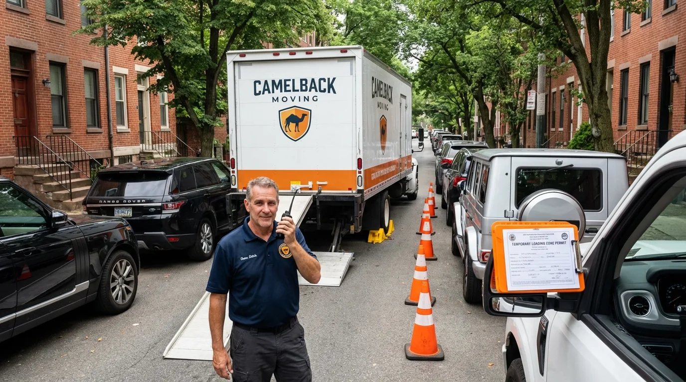 City street loading permit setup in Roebling, NJ