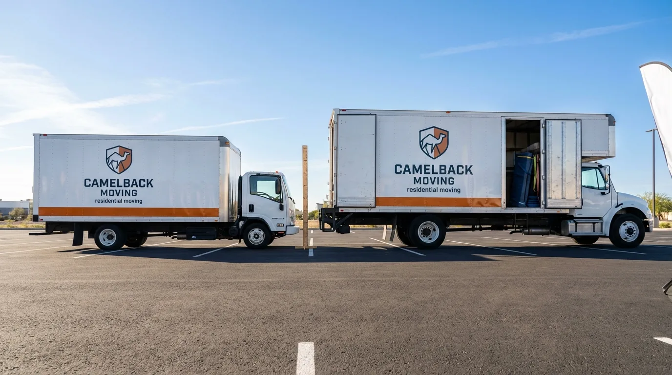 Moving truck size capacity guide in Roebling